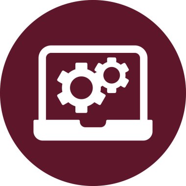 Bilgisayar. Web simgesi basit illüstrasyon