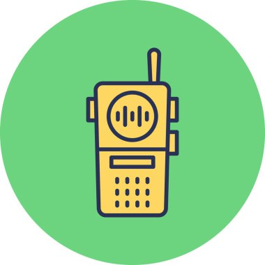 Walkie talkie kutsal kişilerin resmi, vektör çizim