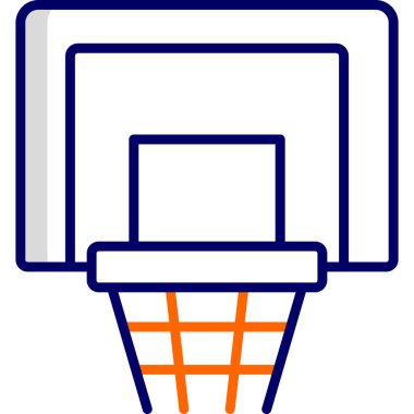 Basketbol potası ikonu, web basit illüstrasyon