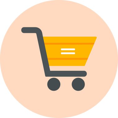 shopping cart, web icon simple illustration