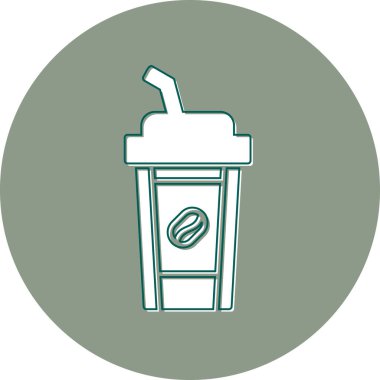 Kahve fincanı simgesi, modern tasarım illüstrasyonu