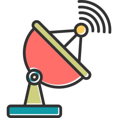 satellite dish, web icon simple illustration