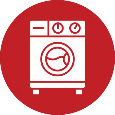 Washing machine abstract vector icon