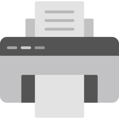 Yazıcı simgesi vektör illüstrasyonu