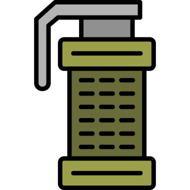  Sis bombası. Web simgesi vektör illüstrasyonu