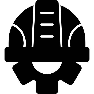 Miğfer. Web simgesi basit illüstrasyon 