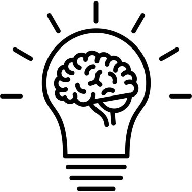 Fikir modern simgesi, vektör illüstrasyonu