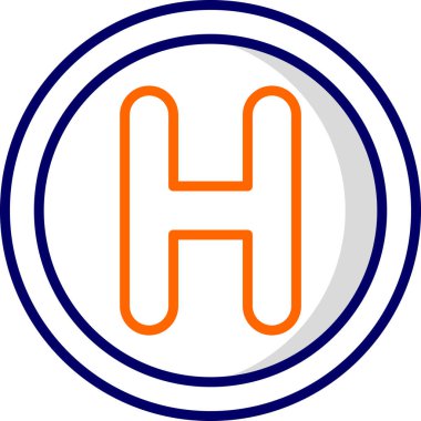 Heliport modern simge vektör illüstrasyonu