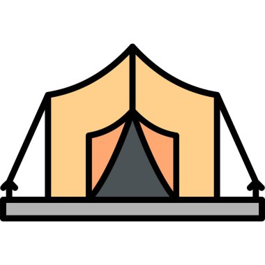 Çadır. Web simgesi basit illüstrasyon
