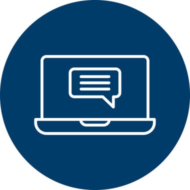 Çevrimiçi İletişim simgesi vektör illüstrasyonu