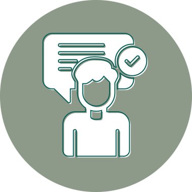 Mesajı olan bir adamın vektör çizimi