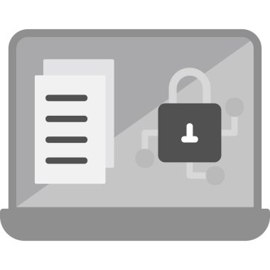 Şifrelenmiş veri modern simgesi, vektör illüstrasyonu 