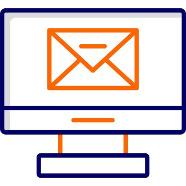 E-posta. Web simgesi basit illüstrasyon 