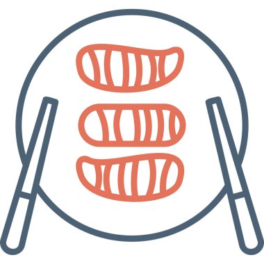 Suşi modern simge vektör çizimi