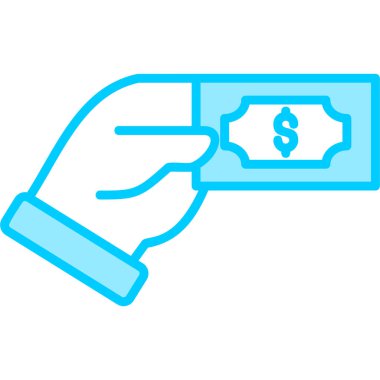 Tazminat. Web simgesi basit illüstrasyon