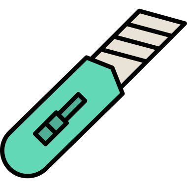 Cutter web simgesi basit illüstrasyon