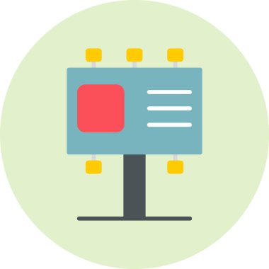 Reklam panosu. Web simgesi basit illüstrasyon