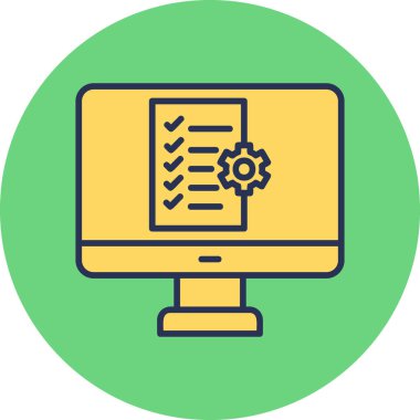 vector illustration of project management modern icon in design
