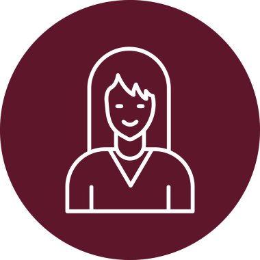 Kadınlar modern simge, vektör illüstrasyonu