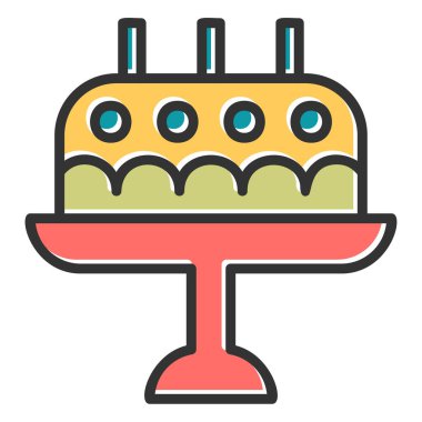 cake icon. simple web illustration