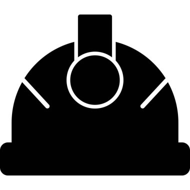 Mühendis miğferi, ağ simgesi basit tasarım