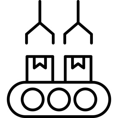 Taşıyıcı Şerit Web simgesi basit illüstrasyon
