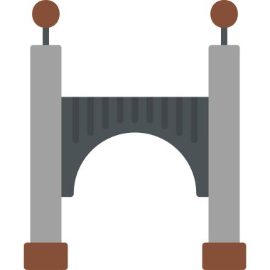 Köprü modern simgesi, vektör illüstrasyonu