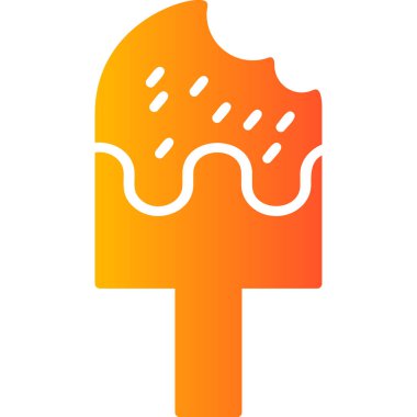 Buz lolipopu modern simge, vektör illüstrasyonu 