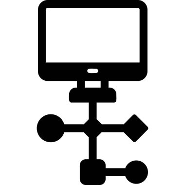 Çalışma akışı modern simgesi, vektör illüstrasyonu 