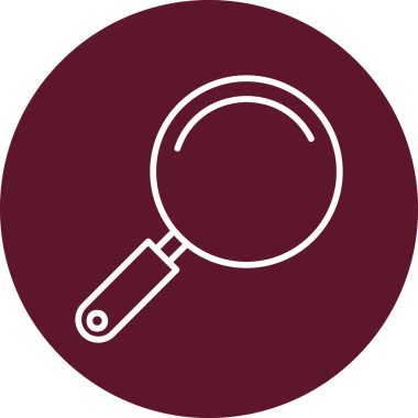 Büyüteç. Web simgesi vektör illüstrasyonu