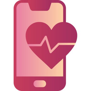 kalp atış hızı ikonu vektör çizimi