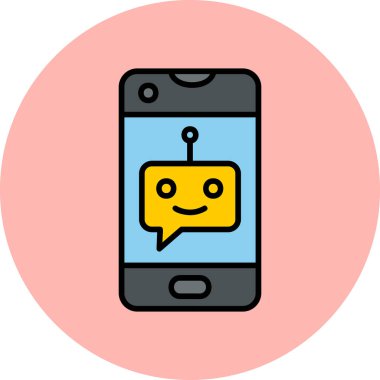 Konuş. Web simgesi basit illüstrasyon