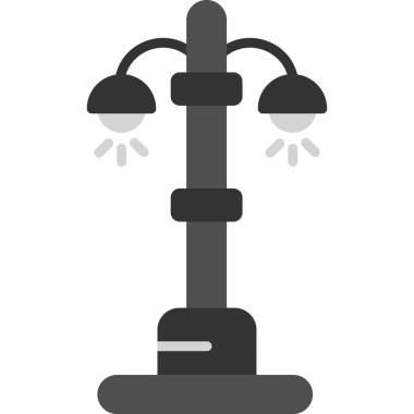 Sokak ışığı modern simgesi, vektör illüstrasyonu