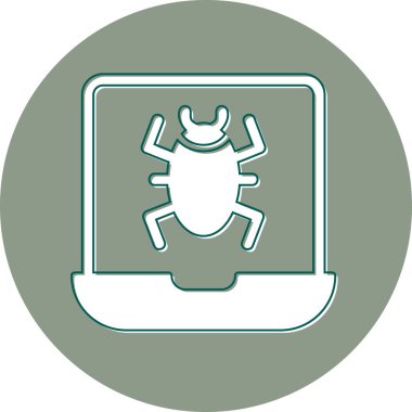 Etkilenmiş modern simge, vektör illüstrasyonu