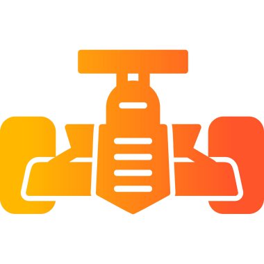 Yarış arabası modern simgesi, vektör illüstrasyonu