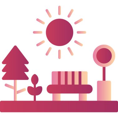 Park et. Web simgesi basit illüstrasyon