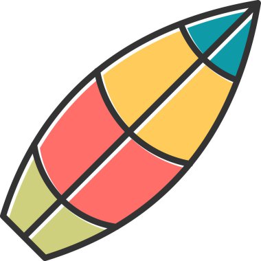 Sörf tahtası, modern simge, vektör illüstrasyonu