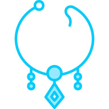 kolye simgesi, vektör illüstrasyonu