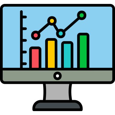Bar Chart. web icon simple design