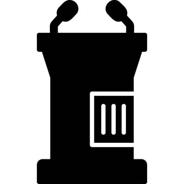 Lectern modern simgesi, vektör illüstrasyonu