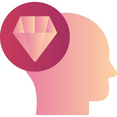 Elmas. Web simgesi basit illüstrasyon 