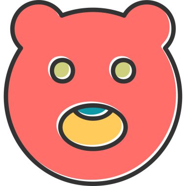 Ayı. Web simgesi basit tasarım 