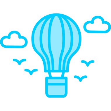 sıcak hava balonu simgesi, vektör illüstrasyon tasarımı