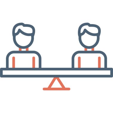 Eşitlik web simgesi basit illüstrasyon