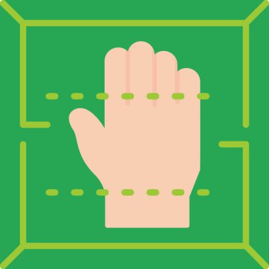 Avuç içi hareketiyle. vektör illüstrasyonu