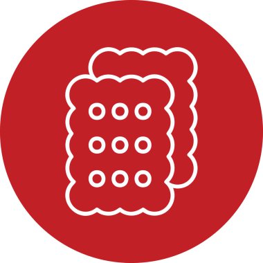 Kurabiye. Web simgesi basit tasarım