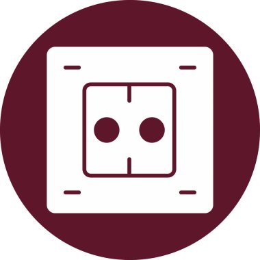 güç soketi simgesi, vektör çizim 