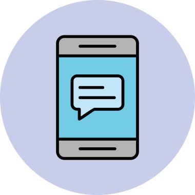 Konuş. Web simgesi basit illüstrasyon