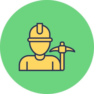 Miner modern simge vektör illüstrasyonu