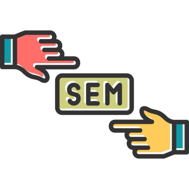 Sem web simgesi vektör illüstrasyonu